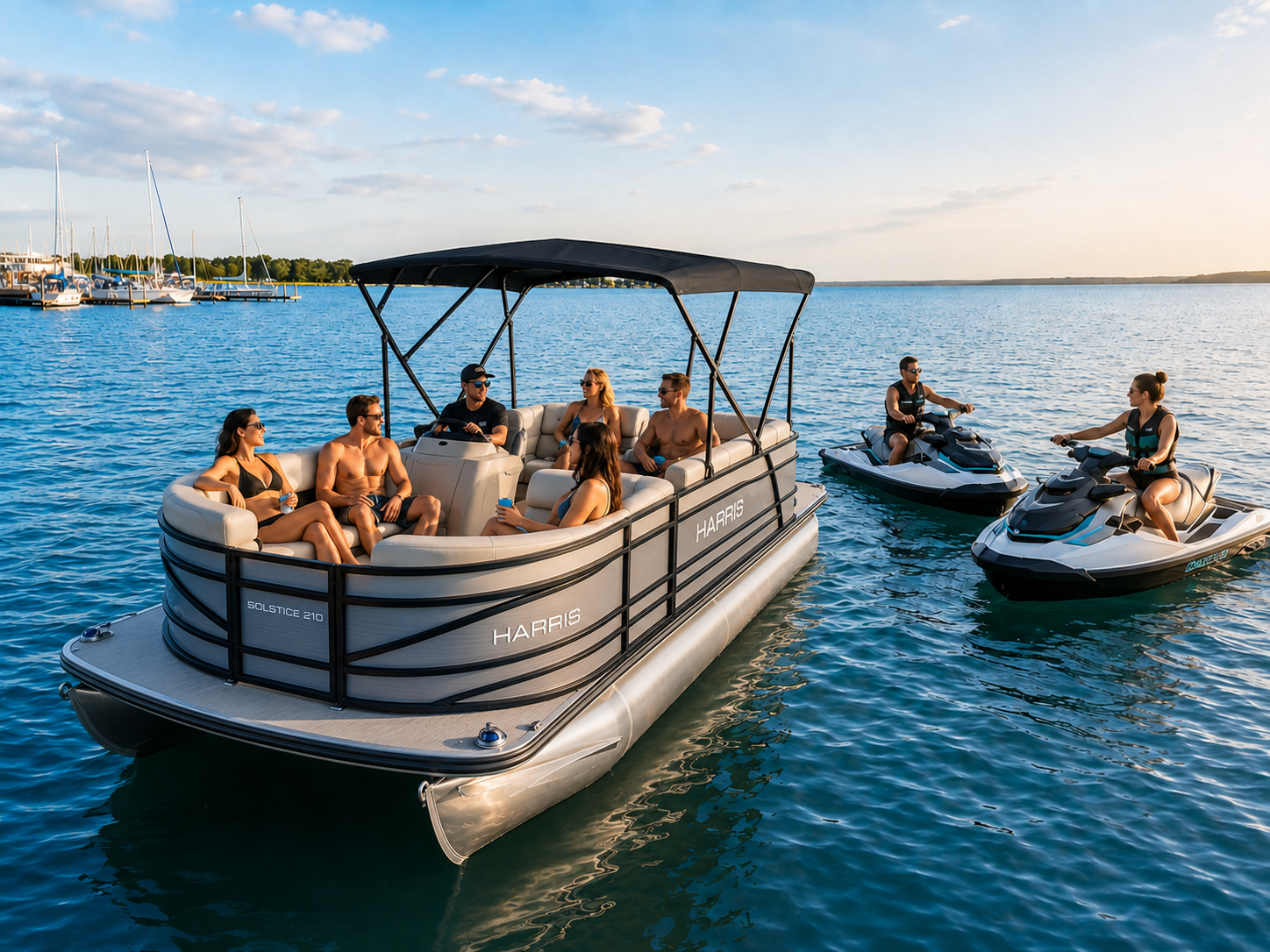 Harris Solstice style boat rental on Lake Lewisville